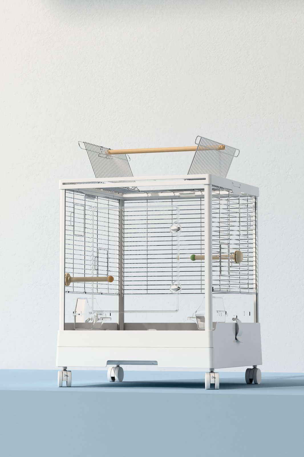490 Transparent Door Splash Proof Single Layer Bird Cage view 2